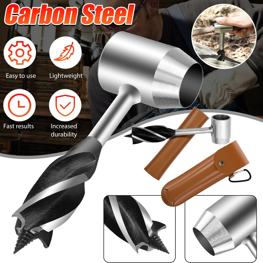 Outdoor Survival Tool Wood Drill Manual Hand Auger Wrench for Bushcraft Settlers
