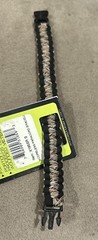 Bison Design S3 Paracord Survival Bracelet * 8-12ft Hand Braided *Tan/Black *NEW