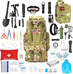 Survival Gear Professional Kit and Large Camping Backpack,First Aid Kit for Adve