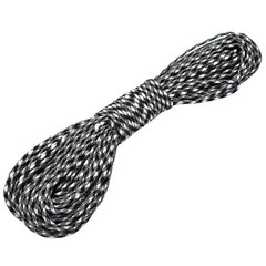 100ft Type III 7 Strand Core Paracord 550 Parachute (44# White+Black)