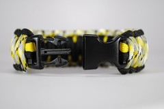 550 Paracord Survival Bracelet King Cobra Black/Yellow/Yellow Cam Made in the US