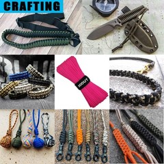 Paracord Nylon Rope Pink 200ft with 7-Strand Core, 10 Colors and 50/100/200 f…