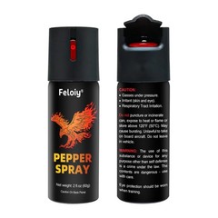 5 Bottles Feloiy 2oz Black Flip Top Safety Lock Pepper Spray For Self Defense