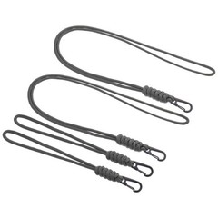 Badge Lanyard with Keychain Clip, 4 Pcs Necklace Cord Strap Metal Clasp, Gray