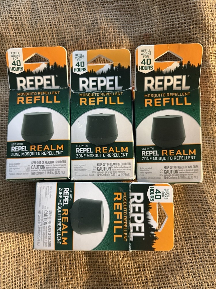 4 Pack Bundle Lot Realm Zone Mosquito Repellent Refills Refill