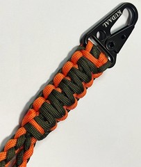 Paracord Lanyard Keychain – Heavy Duty Key Strap with Whistle & Badge ID Wallet