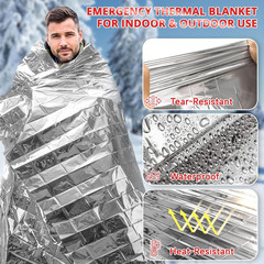 Survival Emergency Thermal Blankets: Extra Large 84” X63” 4/10/25/30/50/75/100 P