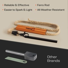 Fire Starter Survival Tool All in One Flint and Steel Fire Starter Kit Ferro Rod