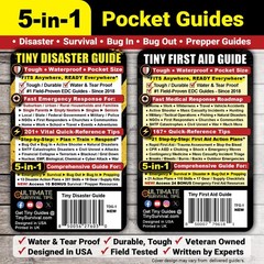 Tiny First Aid & Disaster Guide Set – Pocket Emergency Preparedness Handbooks…