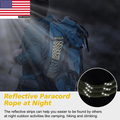 Paracord Reflective 4Mm 1000Lb, Paracord Rope, Parachute Cord, Camping Rope, Ide
