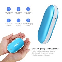 Karecel Rechargeable Hand Warmer 5200mAh Double-Sided 4-inch Full-Surface Heat