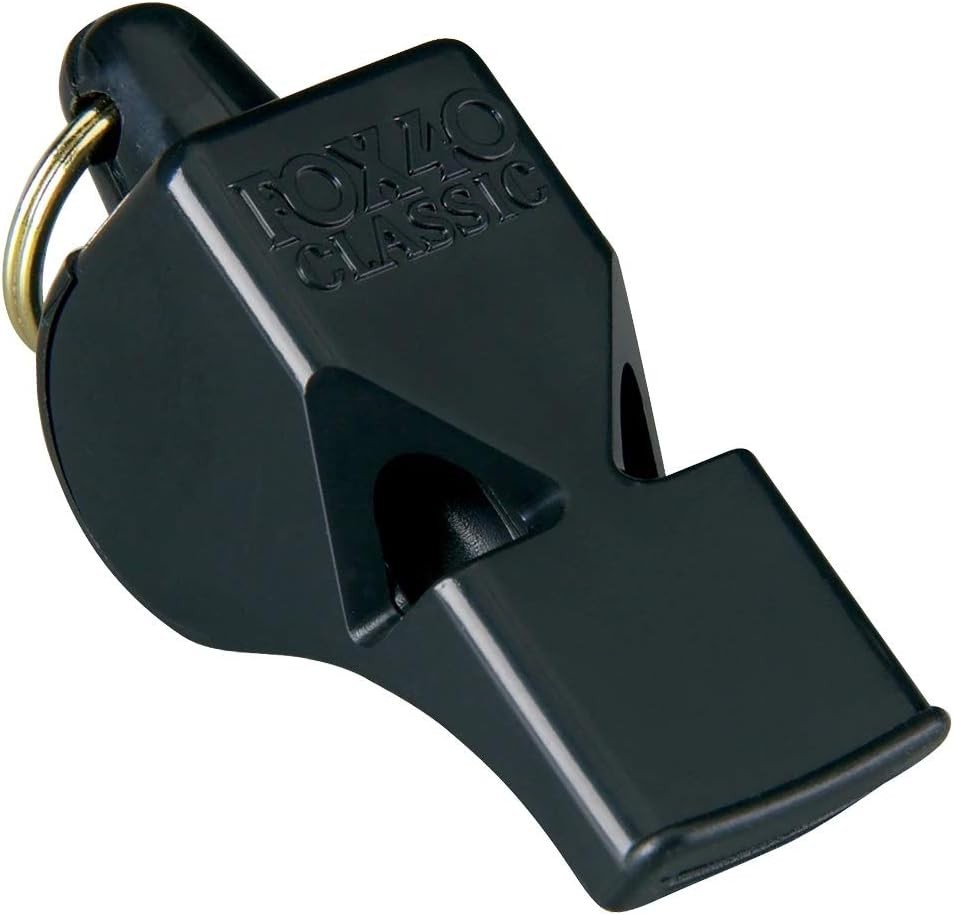Fox 40 Classic Safety 3-Chamber Pealess Whistle 115 dB – Black