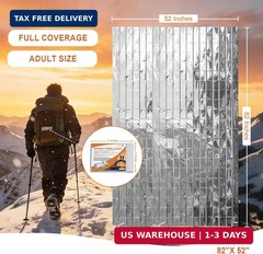 4 Pack Thermal Mylar Emergency Blankets 82×52 Camping Hiking First Aid Car Gear