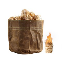 Fire Starter 50-Pack with Waxed Canvas Storage Bag – Natural Fire Starters fo…