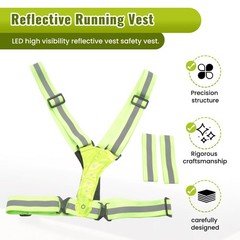 LED Running Vest,LED High Visibility Reflective Vest Safety Vest with 21759