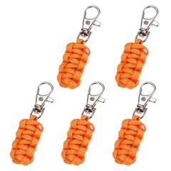 Paracord Zipper Pull, Reflective Zipper Pulls Replacement 5 Pcs & Orange