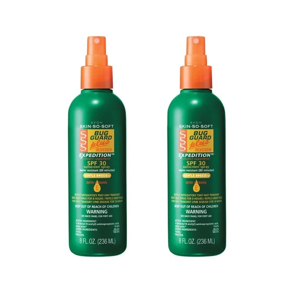 2-Pack Avon Skin So Soft Bug Guard Plus IR3535 Expedition Insect Repellent 8 oz