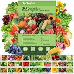 【Seed Vault】 Heirloom Vegetable Seeds Planting Kit – 15,000+ Non-GMO Seeds for