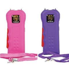 Safety Technology TRIGGER Stun Gun Rechargeable 75 Mil Volts LED Flashlight+Case