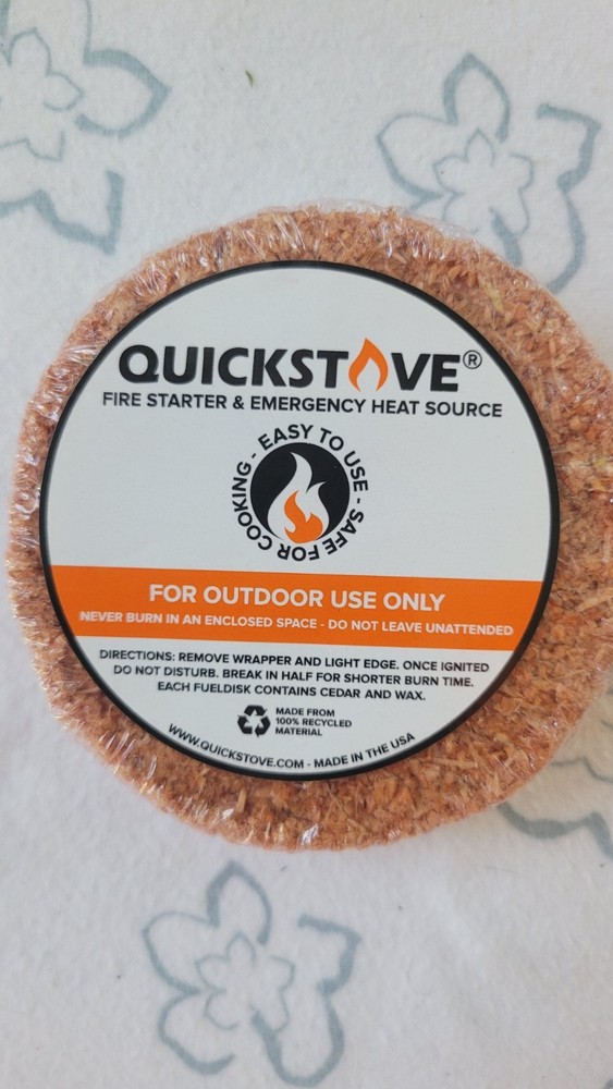 Quickstove Fire Starter Cedar Wax Discs 5-Pack Easy to Use For Outdoor Use