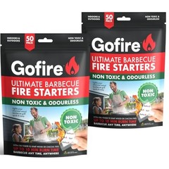 Travel Fire Starter for Camping, Hiking, Backpacking | Uses: Grill, 50 Pieces