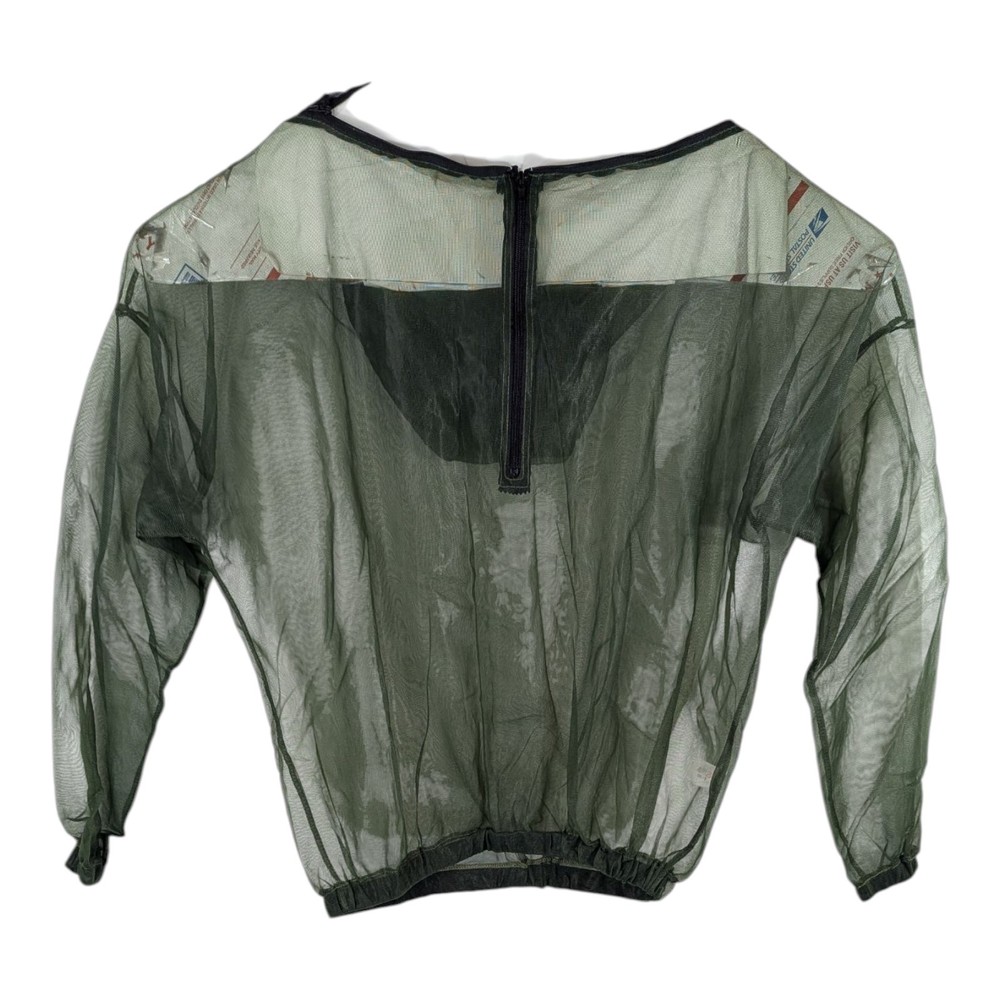 Mosquito Bug Protective Full Zip Jacket Bushline Size Large Green