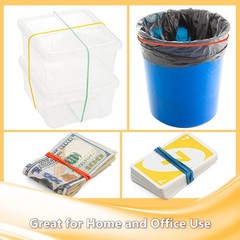 Large Rubber Bands Heavy Duty, 1/2 LB, 7×1/8 inches, 120 Count, Multicolor