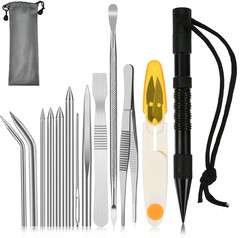 14Pcs Paracord Stitching Set Stainless Steel Lacing Needles FID Knotter
