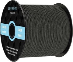 Paracord 240Lb – Diameter 2Mm Micro Utility Cord -3 Strand Parachute Spool Cord