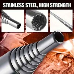 Black Pocket Bellow Collapsible Fire Tool Kit Camping Survival Blow Fire Tube