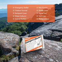 6 Pack Emergency Mylar Blanket, Emergency Blanket Space Blanket Survival Rescue