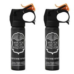 2 Police Magnum Pepper Spray 4 ounce Fire Master Fogger Self Defense Protection
