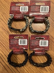 Survival Bracelet SECURELINE NWT MEDIUM 9″ Lot of 3 Black or Multi Unisex