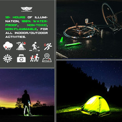 Survival Emergency Glow Sticks- 6 Inches Light Sticks for First Aid Kit, Surviva