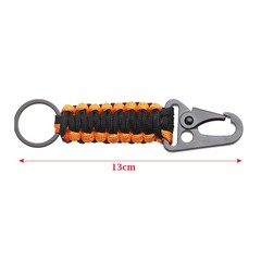 Outdoor Keychain Ring Camping Carabiner Military Paracord Cord Rope Camping