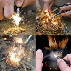 Fire Stone Lighter Magnesium Flint Scraper Starter Outdoor Survival Camping New