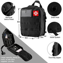 Emergency Survival Kit and First Aid Kit, 142Pcs Professional Survival Gear a…