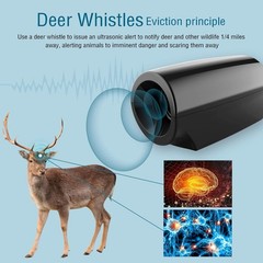 Pack of 2 Deer Warning Whistles – Easy Install & High Quality for Vehicle Safety