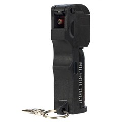 2-Pack BURN Pepper Spray for Self-Defense 1/2oz Flip Top Black Security Keychain