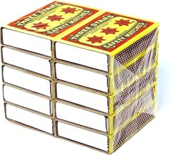 Three Stars Safety Matches, 10 pack