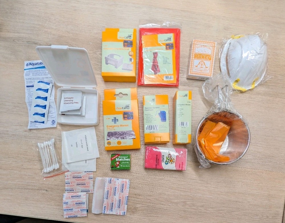 LOT OF Assorted Emergency/Survival/Camping/Bugout/Backpacking Bag Supplies New