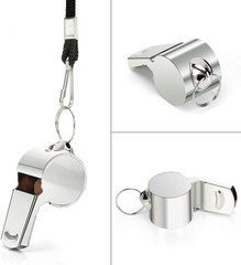 Stainless Steel Whistle with Lanyard, Very Loud Sports Whistle, Perfect for Refe