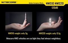 Nitecore NWS10 Whistle Outdoor Emergency TC4 Titanium Alloy Survival SOS Caller