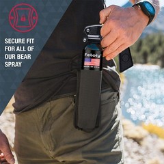 Feloiy 16 oz. Bear Repellent Survival Spray Deterrent 35ft w/ Holster