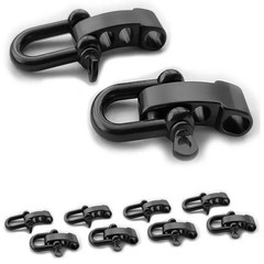 Paracord Bracelet Buckles U Shape Adjustable Clips Black Silver Tactical Strap