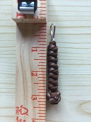 Survival Paracord Lanyard x 2 & Zipper Pull with Clip x 2 – Coffee/White
