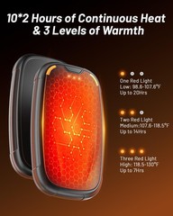 Hand Warmers Rechargeable 2 Pack, 3-Settings Small, Black