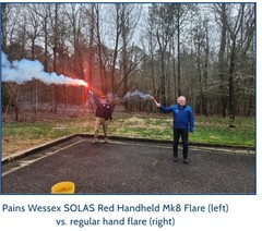 5pc Red safety Flares ultra bright Pyro Mg based -US COAST GAURD SOLAS 74 cert