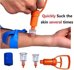 Snake Bug Mosquito Swap Bite Extractor Pump Kit Suction Out Poison Venom Outdoor