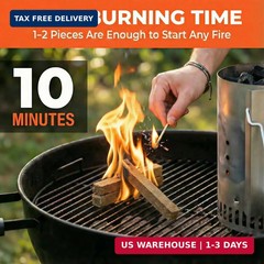 Natural Fire Starter Sticks: Quick Start Fire Starters for Grills Campfires Indo